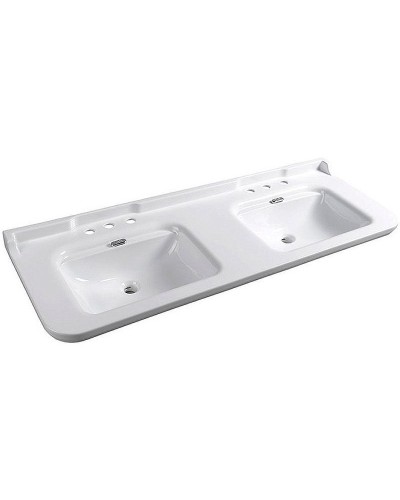 Раковина Kerasan Waldorf 150 4143K1bi/crx3 двойная Белая