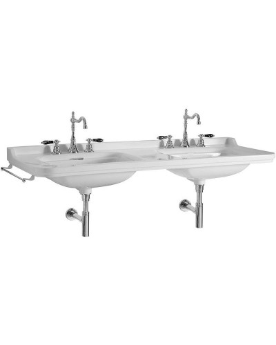 Раковина Kerasan Waldorf 150 4143K1bi/crx3 двойная Белая