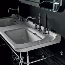 Раковина Kerasan Waldorf 150 4143K1bi/crx3 двойная Белая