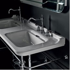 Раковина Kerasan Waldorf 150 4143K1bi/crx3 двойная Белая