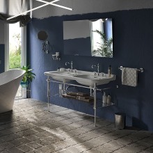 Раковина Kerasan Waldorf 150 4143K1bi/crx3 двойная Белая