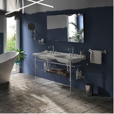 Раковина Kerasan Waldorf 150 4143K1bi/crx3 двойная Белая