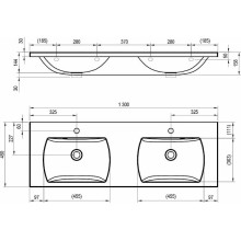 Раковина Ravak Classic II 130 XJX01113000 двойная Белая