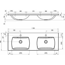 Раковина Ravak Classic II 130 XJX01113000 двойная Белая