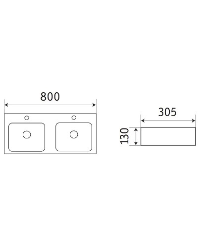 Раковина CeramaLux 80 78694 Белая глянцевая