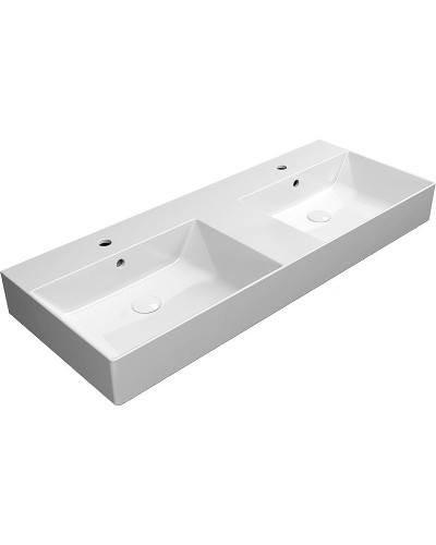 Раковина GSI Kube X 120 9425111 двойная Белая