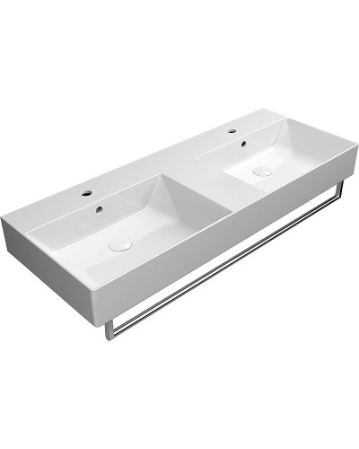 Раковина GSI Kube X 120 9425111 двойная Белая