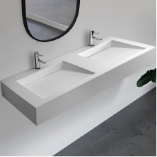 Раковина Abber Stein 120 AS2643-1.2 двойная Белая матовая