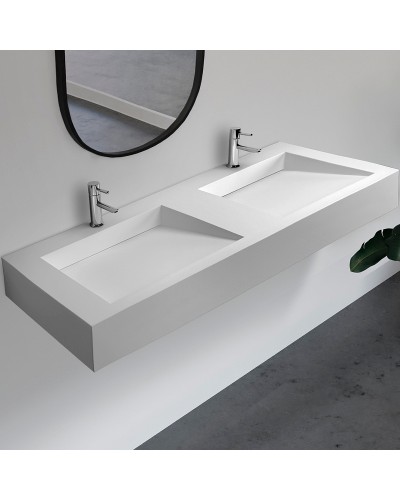 Раковина Abber Stein 120 AS2643-1.2 двойная Белая матовая