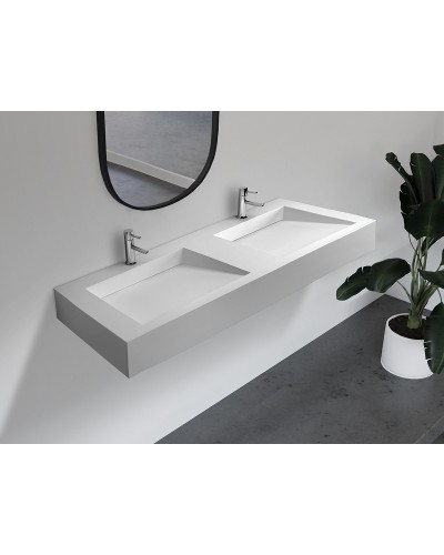 Раковина Abber Stein 120 AS2643-1.2 двойная Белая матовая