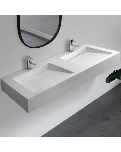 Раковина Abber Stein 152 AS2643-1.5 двойная Белая матовая