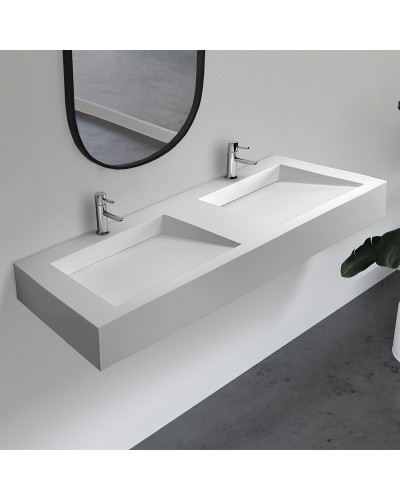 Раковина Abber Stein 152 AS2643-1.5 двойная Белая матовая