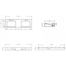 Раковина Abber Stein 152 AS2643-1.5 двойная Белая матовая