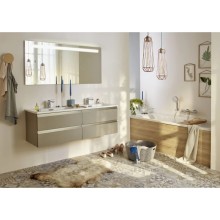 Двойная подвесная раковина столешница для установки на мебель 140х46 см Jacob Delafon Vox EXAA112-Z-00