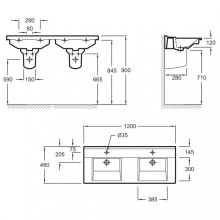 Раковина Jacob Delafon Struktura 120 EXF112-00 Белая