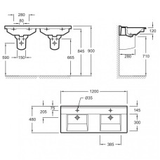 Раковина Jacob Delafon Struktura 120 EXF112-00 Белая