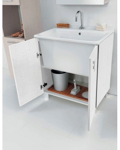 Хозяйственная раковина Kerasan Aquadom 60 29201 Белая с 1 отверстием под смеситель