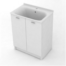 Хозяйственная раковина Kerasan Aquadom 60 29201 Белая с 1 отверстием под смеситель