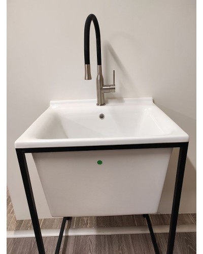 Хозяйственная раковина Kerasan Aquadom 60 29201 Белая с 1 отверстием под смеситель