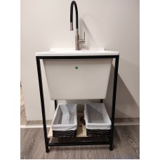 Хозяйственная раковина Kerasan Aquadom 60 29201 Белая с 1 отверстием под смеситель