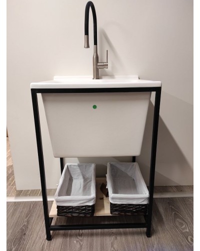 Хозяйственная раковина Kerasan Aquadom 60 29201 Белая с 1 отверстием под смеситель