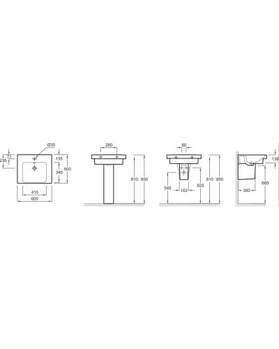 Раковина подвесная 60 см Jacob Delafon Odeon Up E4778-00