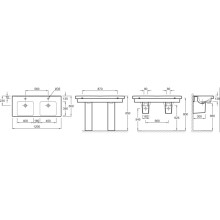 Раковина подвесная 120 см Jacob Delafon Odeon Up E4730-00
