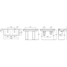 Раковина подвесная 120 см Jacob Delafon Odeon Up E4730-00
