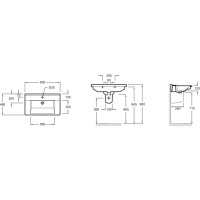 Раковина подвесная 80 см Jacob Delafon Struktura EXH112-00
