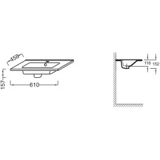 Раковина накладная 61 см Jacob Delafon Ola EXS112-00