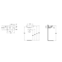 Раковина с отверстием для смесителя справа 45 см Ideal Standard Active T054001