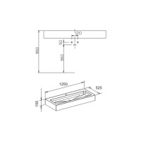 Раковина 125 см KEUCO Edition 300 30370310001