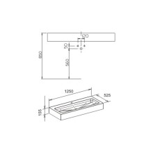 Раковина 125 см KEUCO Edition 300 30370310001