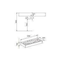 Раковина 125 см KEUCO Edition 300 30370310003