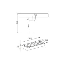 Раковина 125 см KEUCO Edition 300 30370310003