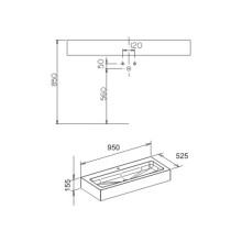 Раковина 95 см KEUCO Edition 300 30380310001