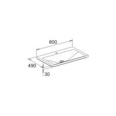 Раковина 80 см KEUCO Royal Reflex 34061318001