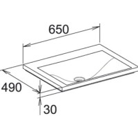 Раковина 65 см KEUCO Royal Reflex 34051316501