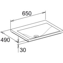 Раковина 65 см KEUCO Royal Reflex 34051316501