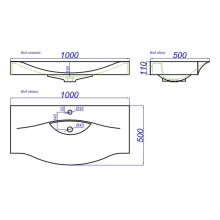 Раковина 100х50 см Aqwella 5 Stars Bergamo Ber.10.04.D