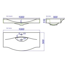 Раковина 100х50 см Aqwella 5 Stars Bergamo Ber.10.04.D