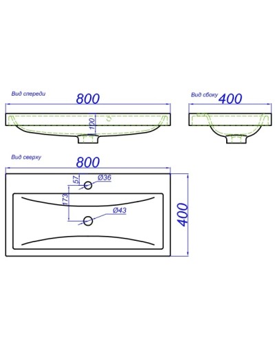 Раковина 80х40 см Aqwella 5 Stars Infinity Inf.08.04.D