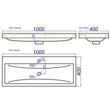 Раковина 100х40 см Aqwella 5 Stars Infinity Inf.10.04.D
