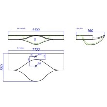 Раковина 110х56 см Aqwella 5 Stars Broadway Brw.11.04.D