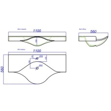 Раковина 110х56 см Aqwella 5 Stars Broadway Brw.11.04.D
