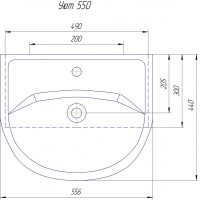 Раковина 55,6х44 см Aqwella Уют 550