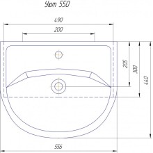 Раковина 55,6х44 см Aqwella Уют 550