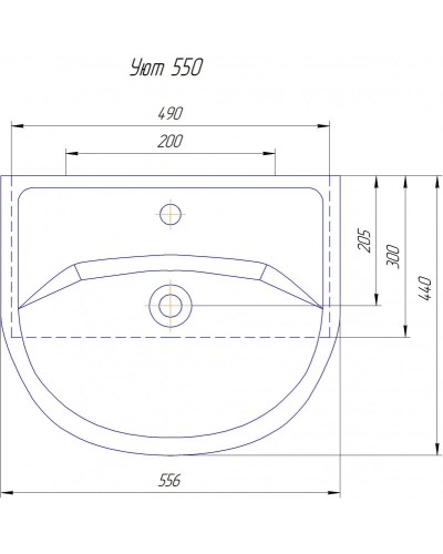 Раковина 55,6х44 см Aqwella Уют 550