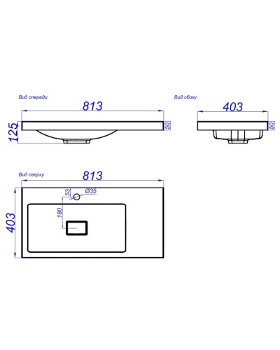 Раковина 81,3 см Aqwella Kommandor Com.08.04.D