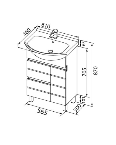 Раковина Aquanet Shenxin 60 00170121